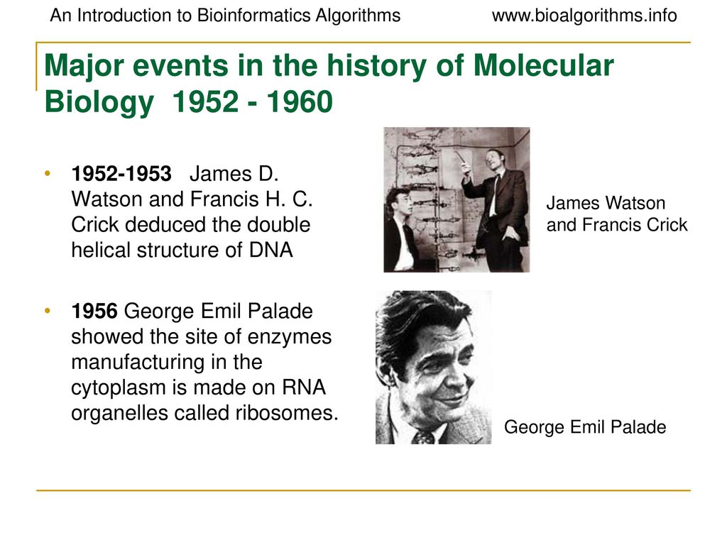 Important events about dna